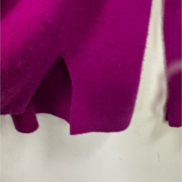 Halogen Cashmere Crew Neck Sweater Tunic Side Cuff Slits Knit Fuschia Pink XXL - Picture 7 of 16